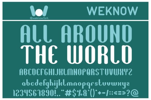 All Around the World Font: A Bold, Friendly Display Typeface for Small Businesses