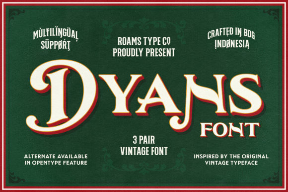 Dyans: A Bold, Vintage Display Font That Elevates Real Business Branding
