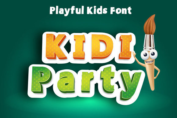 Kidi Party: A Playful Display Font for Friendly Digital Brands