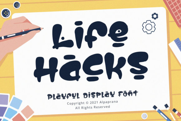 Life Hacks: A Playful Display Font for Modern Web Design