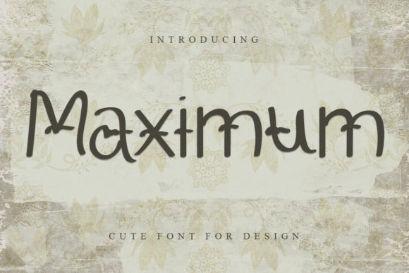 Maximum: A Friendly Display Font for Handmade Labels & Printables