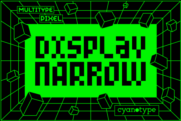 MultiType Pixel Display Narrow Font