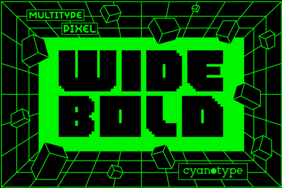MultiType Pixel Wide Bold: A Display Font That Pops on Screen