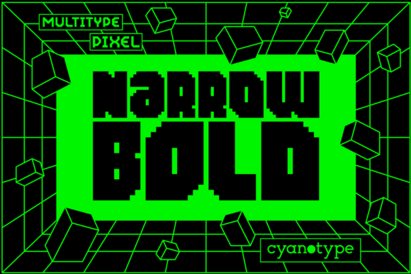MultyType Pixel Narrow Bold: A Display Font with Digital Soul