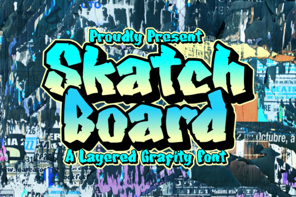 Skatchboard: A Bold, Hand-Drawn Display Font