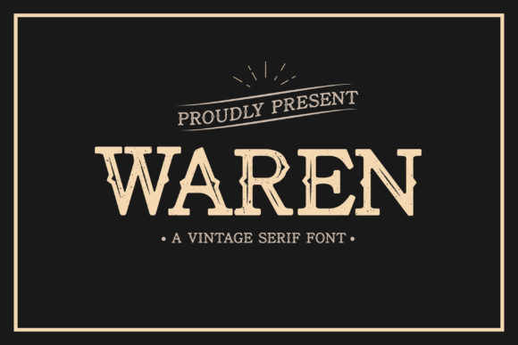 Waren: A Bold Vintage Display Font for Crafters & Sellers